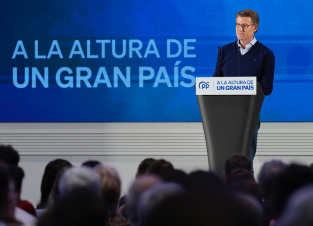 El presidente del PP en España, Alberto Núñez Feijóo, en la conferencia política de los 'populares' de Baleares