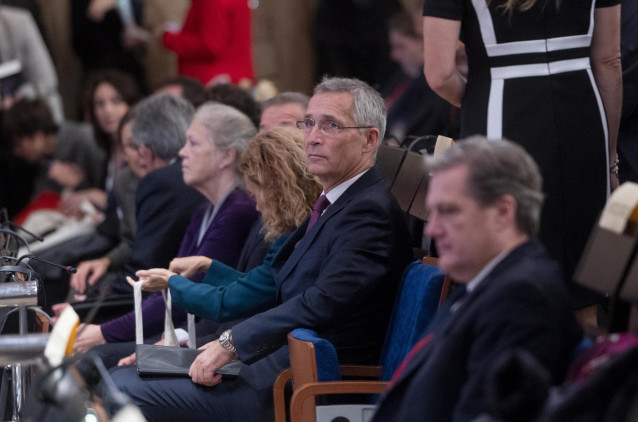 El secretario general de la Organización del Tratado del Atlántico Norte (OTAN), Jens Stoltenberg, durante la sesión plenaria de la tercera jornada de la 68º sesión anual de la Asamblea Parlamentaria
