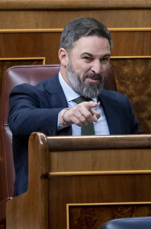 El Presidente de Vox, Santiago Abascal