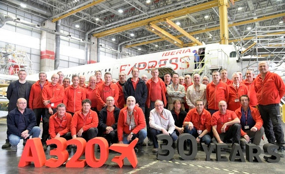 Iberia celebra 30 años de servicios de mantenimiento mayor a la familia Airbus A320.