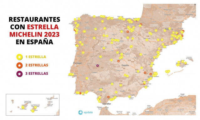 Restaurantes con estrella Michelin 2023 en España