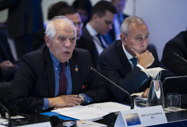 El alto representante de la UE para Asuntos Exteriores y Política de Segudirad y vicepresidente de la Comisión Europea, Josep Borrell, en el VII foro de la UpM en Barcelona.