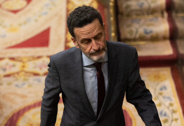 El portavoz parlamentario de Ciudadanos, Edmundo Bal, a su llegada a una sesión plenaria