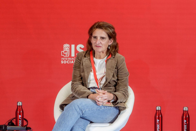 La vicepresidenta tercera y ministra para la Transición Ecológica, Teresa Ribera, durante el XXVI Congreso de la Internacional Socialista (IS) en IFEMA Madrid, a 26 de noviembre de 2022, en Madrid (España).