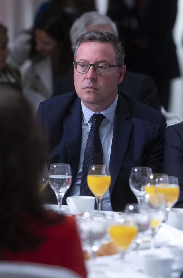 Archivo - El secretario general del PP de Madrid y portavoz en la Asamblea, Alfonso Serrano, durante uno de los Encuentros de El Mundo, en el Hotel Westin Palace, a 26 de septiembre de 2022, en Madrid (España). Este es el primero de los Encuentros del cic