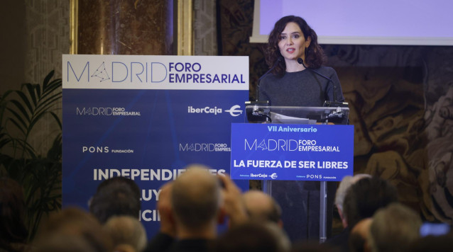 Isabel Díaz Ayuso interviene en el VII aniversario de Madrid Foro Empresarial