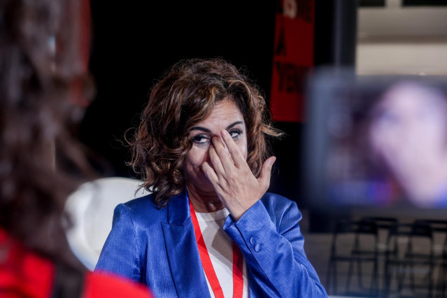 La ministra de Hacienda y Función Pública, María Jesús Montero, durante el XXVI Congreso de la Internacional Socialista (IS) en IFEMA, a 26 de noviembre de 2022, en Madrid (España). En esta segunda sesión del congreso tienen lugar las sesiones de debate i