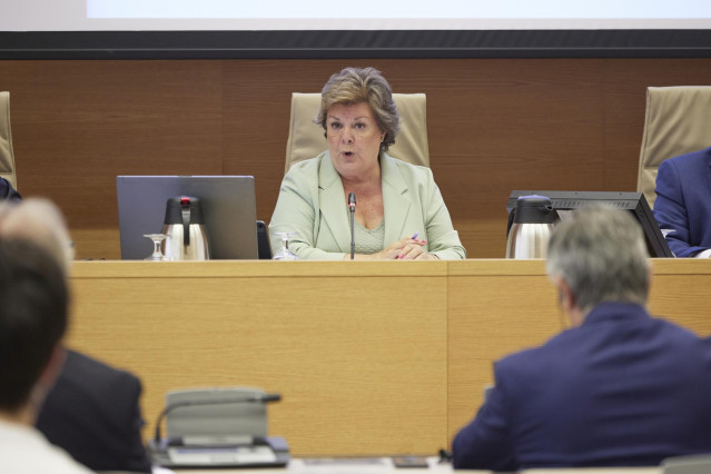 Archivo - La presidenta del Tribunal de Cuentas, Enriqueta Chicano, comparece en la Comisión para las Relaciones con el Tribunal de Cuentas.
