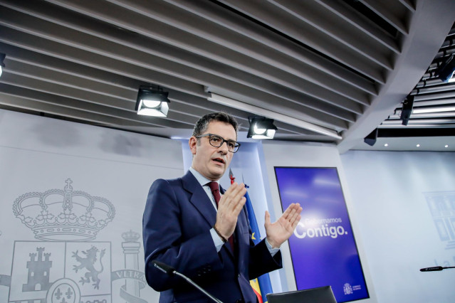 El ministro de la Presidencia, Relaciones con las Cortes y Memoria Democrática, Félix Bolaños