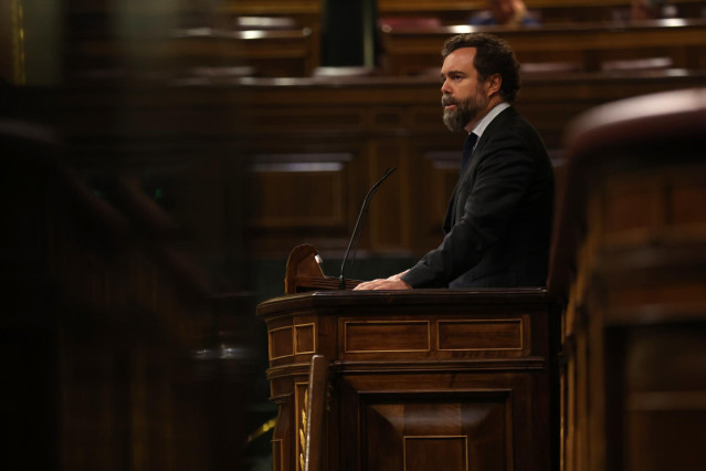 El portavoz de Vox en el Congreso de los Diputados, Iván Espinosa de los Monteros, en una sesión plenaria en el Congreso de los Diputados, a 21 de noviembre de 2022, en Madrid (España).