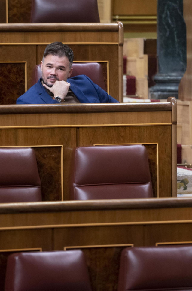 El portavoz parlamentario de ERC en el Congreso, Gabriel Rufián.