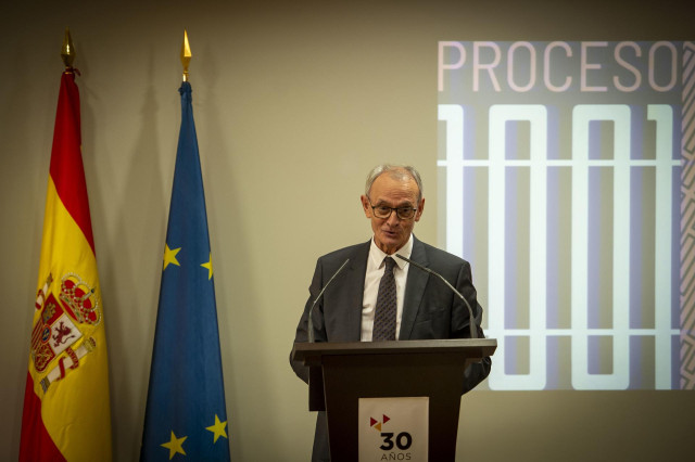 Archivo - El presidente del Consejo Económico y Social (CES), Antón Costas, interviene durante un acto de conmemoración del proceso 1001, en el Consejo Económico y Social, a 24 de junio de 2022, en Madrid (España). Con motivo del 50 aniversario del proces