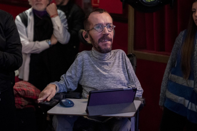 El portavoz de Unidas Podemos, Pablo Echenique, en el acto de la 'Uni de otoño' en el Teatro Coliseum, a 6 de noviembre de 2022, en Madrid (España).
