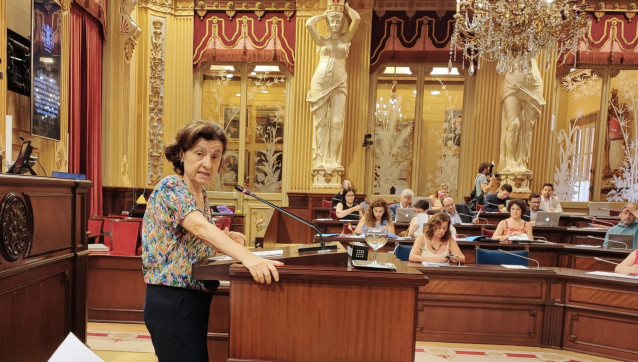Archivo - La consellera de Asuntos Sociales y Deportes, Fina Santiago, en una imagen de archivo en el Parlament.