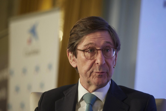 El presidente de CaixaBank, José Ignacio Goirigolzarri, interviene en un desayuno de trabajo organizado por ‘Diario de Navarra Management’, a 23 de noviembre de 2022, en Pamplona, Navarra (España).