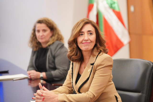 La consejera de Gobernanza Pública y Autogobierno, Olatz Garamendi, durante una reunión en la Sede del Gobierno Vasco