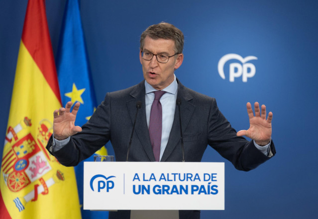 El presidente del Partido Popular, Alberto Núñez Feijóo