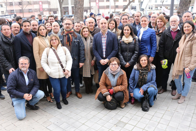Imagen de la representación del PSOE de la Región de Murcia en la manifestación de Madrid