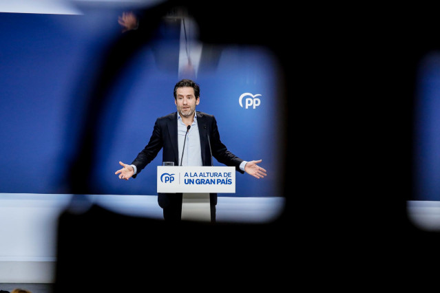El exportavoz del PP en el Parlamento vasco, Borja Sémper, comparece tras ser elegido como portavoz del comité de campaña de la formación para las elecciones autonómicas y municipales del próximo 28 de mayo, a 9 de enero de 2023, en Madrid (España).