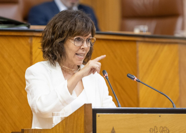 Archivo - La portavoz del Grupo Socialista en la comisión de Salud y Consumo del Parlamento andaluz, Ángeles Prieto, en una foto de archivo.