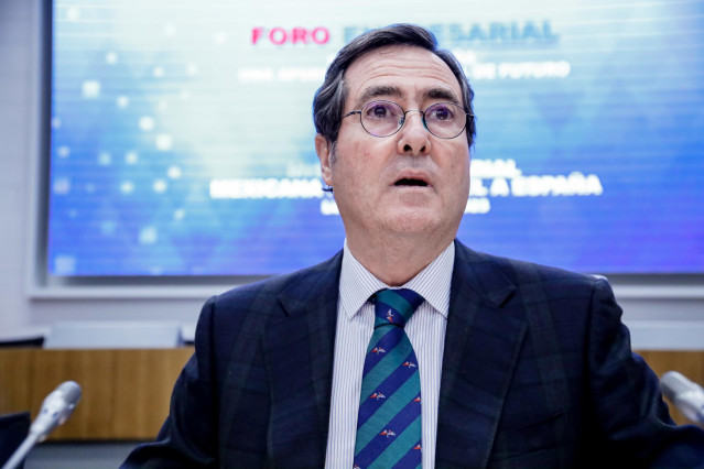 El presidente de CEOE, Antonio Garamendi, en una imagen de archivo.
