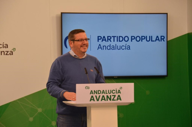 El vicesecretario de Organización del PP de Andalucía, Alejandro Romero, este lunes
