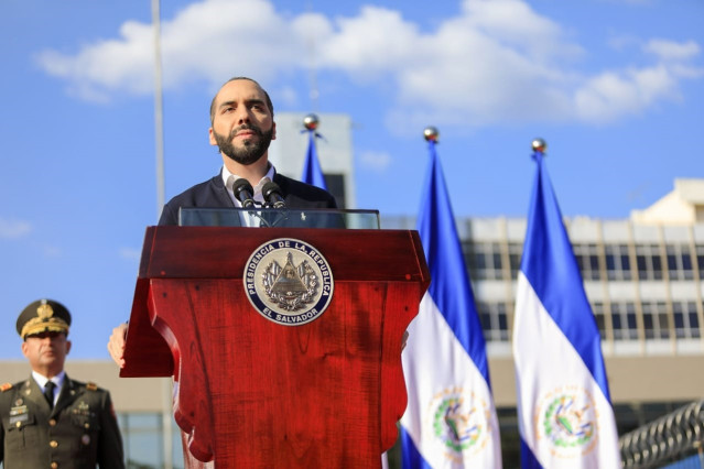 Archivo - El presidente de El Salvador, Nayib Bukele