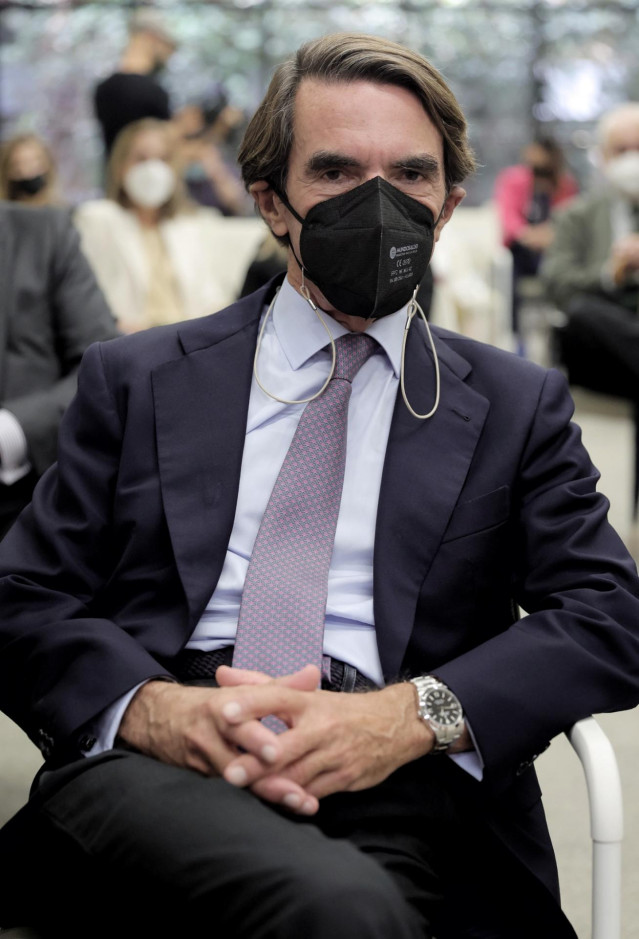 Archivo - El expresidente del Gobierno y presidente del IADG, José María Aznar, en la clausura del Campus FAES 2021 en el auditorio de la Fundación Abertis, a 24 de septiembre de 2021, en Madrid, (España). Con esta nueva edición, celebrada del 20 al 24 de