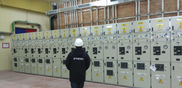 Trabajador en una planta de Endesa.