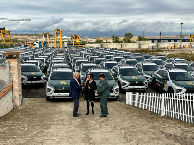 Archivo - La directora de la Guardia Civil, María Gámez, en el acto de entrega de 221 nuevos coches para seguridad ciudadana