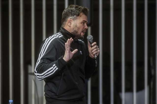 El portavoz de Esquerra Republicana en el Congreso, Gabriel Rufián, interviene durante la conferencia ‘Soberanismo, el valencianismo útil’, en Octubre Centro de Cultura Contemporáne