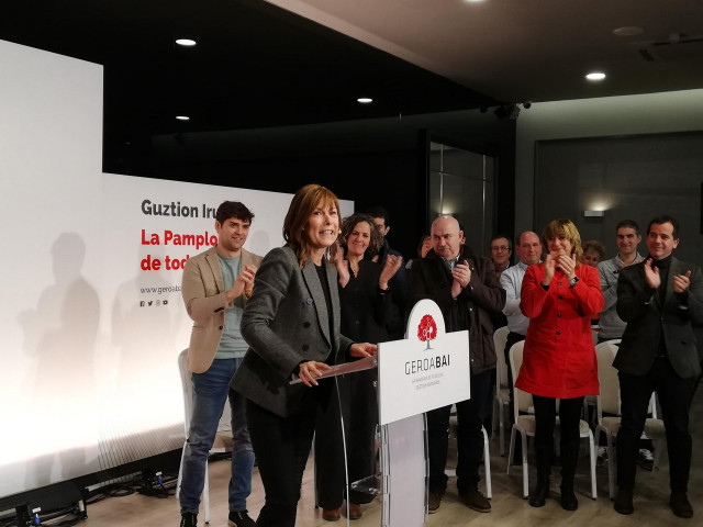 Uxue Barkos, candidata de Geroa Bai a la Presidencia del Gobierno de Navarra