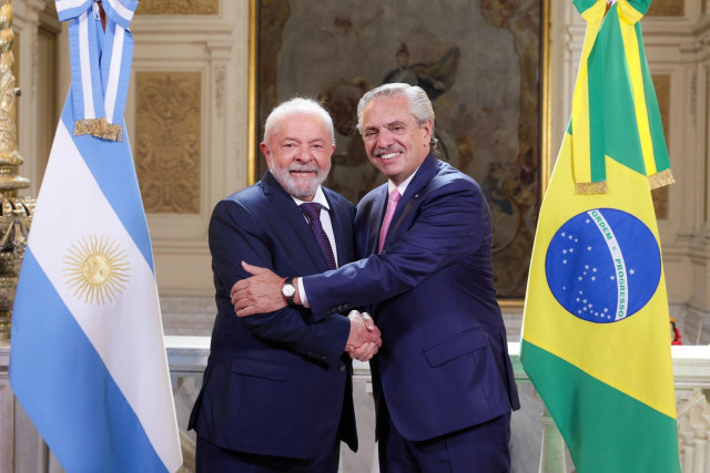 Encuentro bilateral entre el presidente de Brasil, Lula da Silva, y el presidente de Argentina, Alberto Fernández