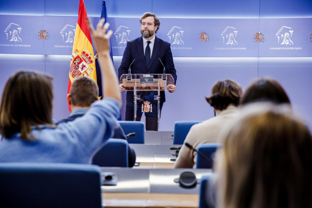 El portavoz de Vox en el Congreso, Iván Espinosa de los Monteros