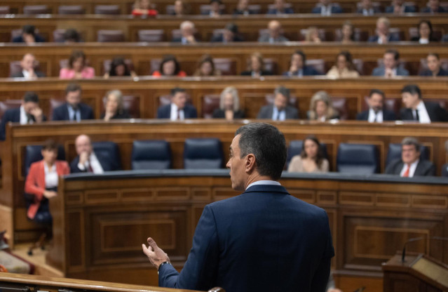Archivo - El presidente del Gobierno, Pedro Sánchez,en el Congreso