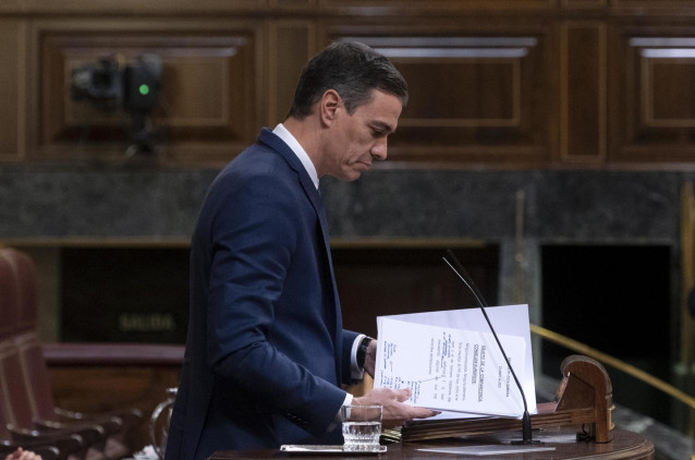 El presidente del Gobierno, Pedro Sánchez, comparece en el Pleno del Congreso de los Diputados