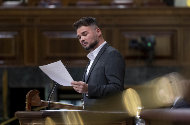El portavoz de ERC en el Congreso, Gabriel Rufián.