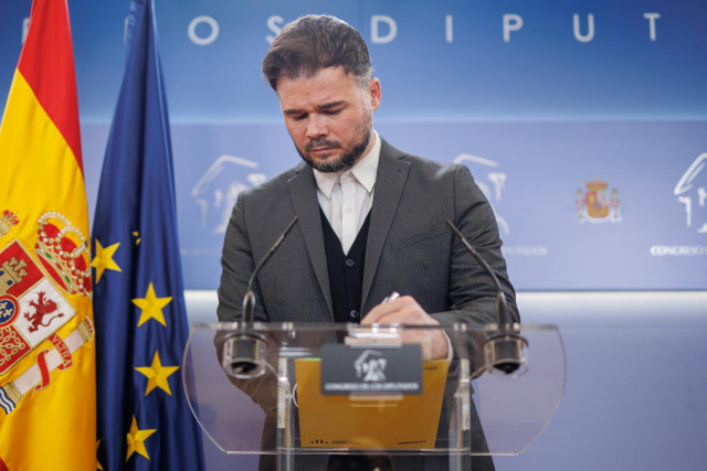 Archivo - El portavoz de ERC en el Congreso, Gabriel Rufián