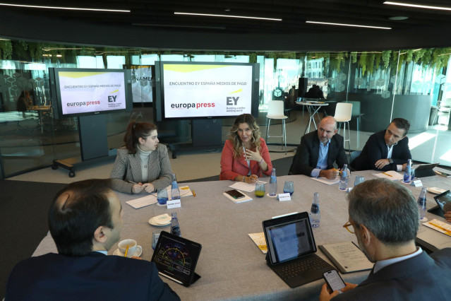 Encuentro informativo de EY, en la sede de la firma en la Torre Azca, a 23 de enero de 2023, en Madrid (España). El encuentro se desarrolla bajo el título ‘Medios de pago’, en colaboración con Europa Press.