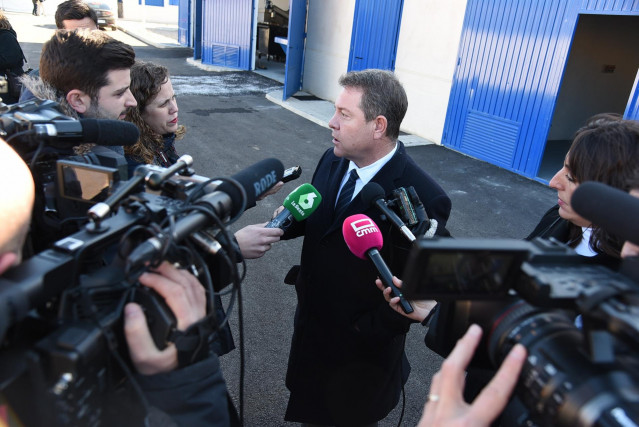 El presidente de Castilla-La Mancha, Emiliano García-Page, inaugura, en la localidad toledana de Casarrubios del Monte, la nueva Estación Depuradora de Aguas Residuales.