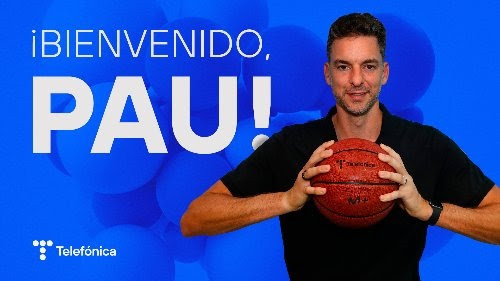El exjugador de baloncesto Pau Gasol, nuevo embajador de Telefónica.
