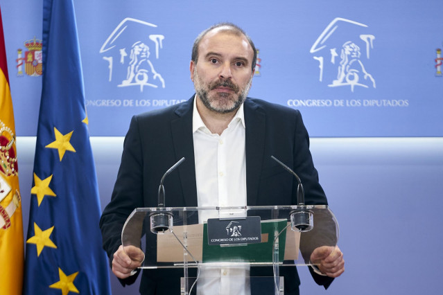 Archivo - El diputado de Junts Josep Pagès i Massó durante una rueda de prensa
