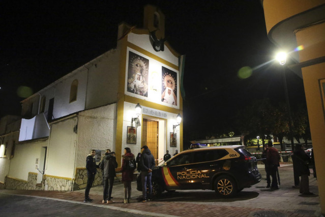 Detalle de la Iglesia de San Isidro, en la cual, ha sido apulañado el sacerdote que actualmente se encuentra ingresado en el Hospital Punta Europa, a 25 de enero de 2023 en Algeciras, Cádiz (Andalucía, España).