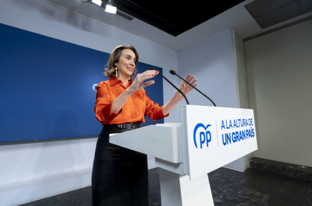 La secretaria general del PP y portavoz del Grupo Popular en el Congreso de los Diputados, Cuca Gamarra
