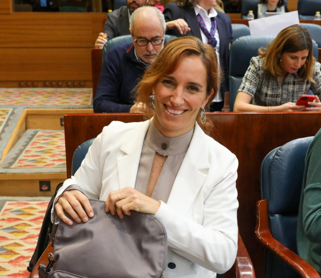 Archivo - La portavoz de Más Madrid en la Asamblea, Mónica García, en una sesión plenaria en la Asamblea de Madrid