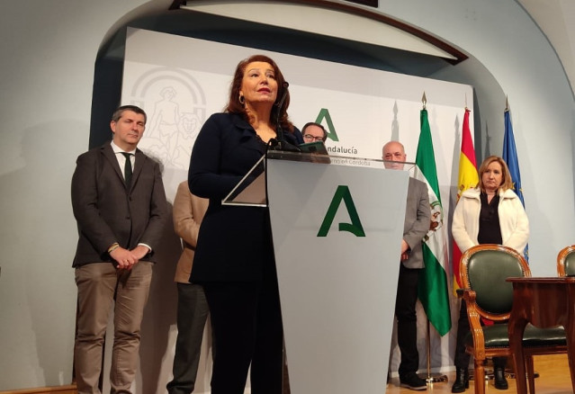 La consejera de Agricultura, Pesca, Agua y Desarrollo Rural de la Junta de Andalucía, Carmen Crespo, en Córdoba.