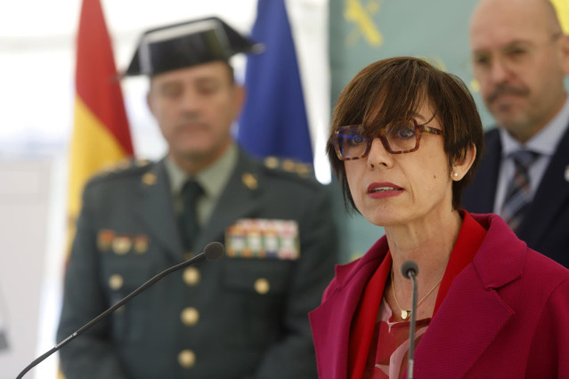 La directora general de la Guardia Civil, María Gámez, durante la presentación del inicio de las obras del nuevo cuartel en Cártama (Málaga).