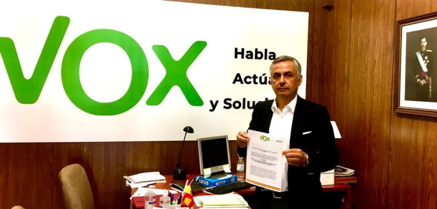 Archivo - Concejal de Vox en Mérida Angel Pelayo, en una foto de archivo