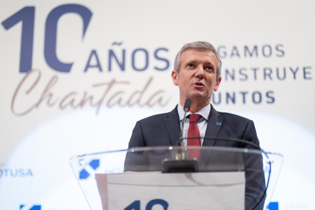 El presidente gallego, Alfonso Rueda, participa en el acto conmemorativo del décimo aniversario del  Grupo Hotusa en Galicia.