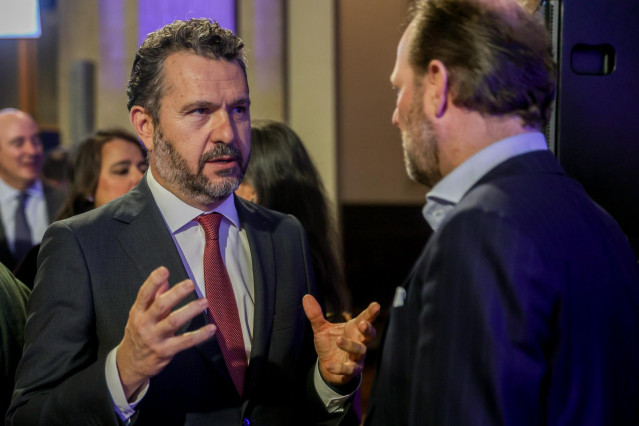 El presidente de la CNMV, Rodrigo Buenaventura, durante la cena oficial de la XIII Edición del Foro Spain Investors Day en el Palacio de la Bolsa de Madrid, a 11 de enero de 2023, en Madrid (España).  La XIII Edición del Foro Spain Investors Day (SID) cue